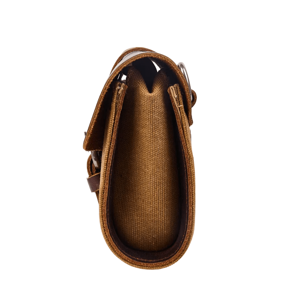 Waxed cotton motorcycle tool bag – cafe racer pannier – retro riding gear – Savile Speed Co.
