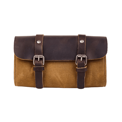 Classic motorcycle tool bag with mounting straps – retro riding accessories – Savile Speed Co.