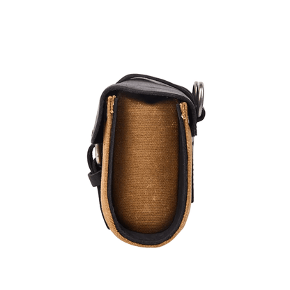 Waxed cotton bag with leather accents – motorcycle daily riding bag – retro gear – Savile Speed Co.