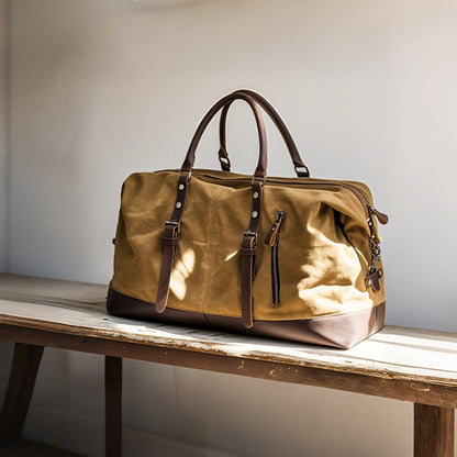 Savile Speed Waxed Cotton Traveling Duffle Bag - Savile Speed Co.