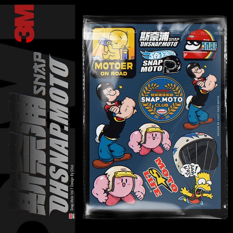 SNAPMOTO | 3M Original Motorcycle Waterproof Stickers - Savile Speed Co.