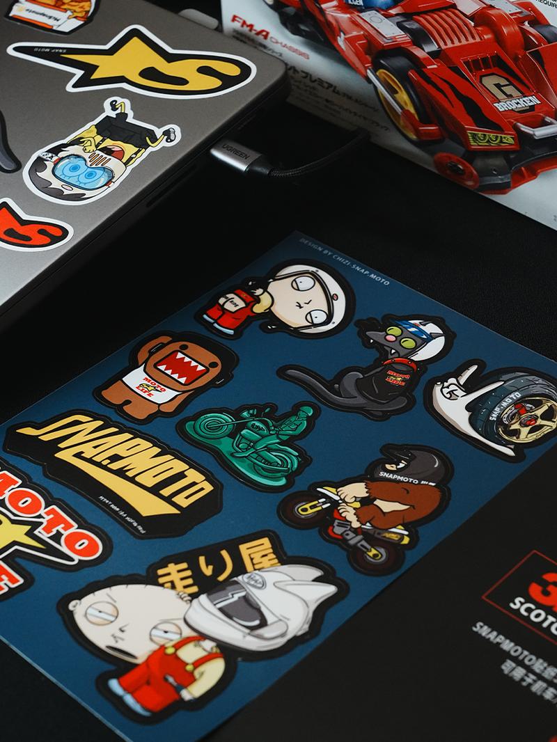SNAPMOTO | 3M Original Motorcycle Waterproof Stickers - Savile Speed Co.
