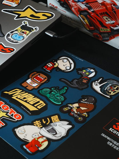 SNAPMOTO | 3M Original Motorcycle Waterproof Stickers - Savile Speed Co.