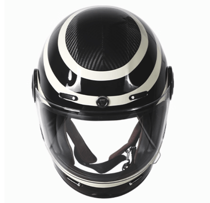 TORC Newport T1 Retro Motorcycle Helmet Carbon Series DOT/ECE - Savile Speed Co.