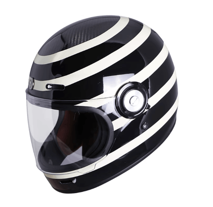 TORC Newport T1 Retro Motorcycle Helmet Carbon Series DOT/ECE - Savile Speed Co.