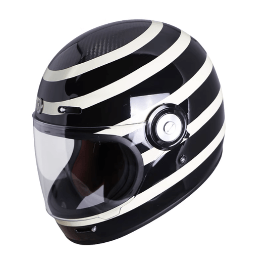 TORC Newport T1 Retro Motorcycle Helmet Carbon Series DOT/ECE - Savile Speed Co.