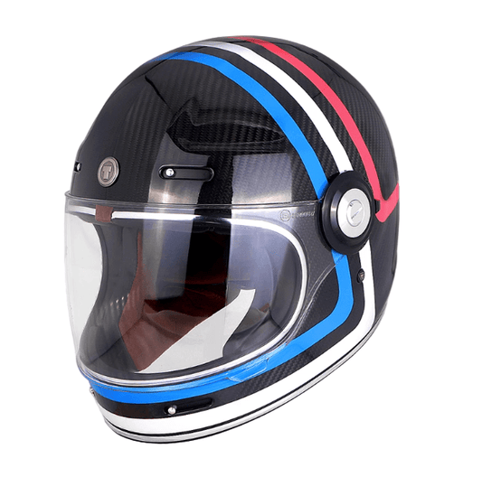 TORC Newport T1 Retro Motorcycle Helmet Carbon Series DOT/ECE - Savile Speed Co.