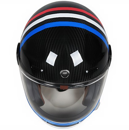 TORC Newport T1 Retro Motorcycle Helmet Carbon Series DOT/ECE - Savile Speed Co.