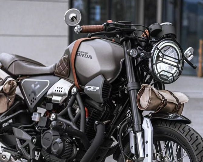 Triumph Honda Harley Davidson Royal Enfield bar end mirrors handlebar mirrors foldable adjustable - Savile Speed Co.
