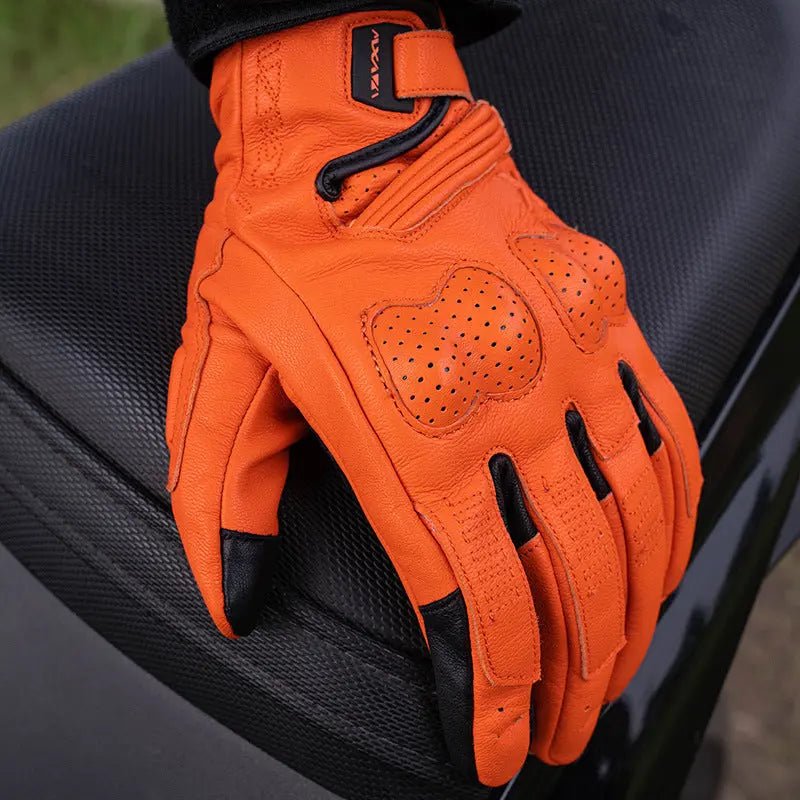 VXW Leather Retro Motorcycle Gloves - Savile Speed Co.