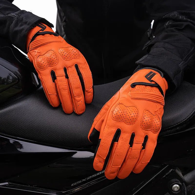 VXW Leather Retro Motorcycle Gloves - Savile Speed Co.
